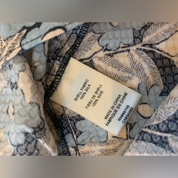 Rebecca Taylor 3/4 sleeve floral size 6 women’s top, 100% silk, FLAW (Q) - Picture 2 of 7